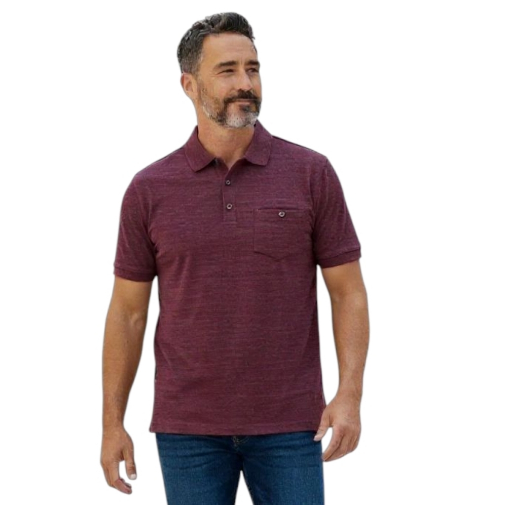 "Banana Republic" Men’s XL Maroon Textured Polo — Excellent Condition